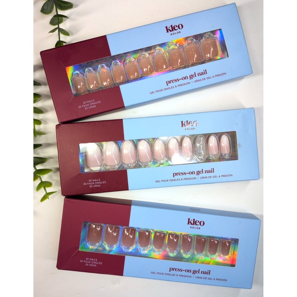 NEW LOT 3!🩷KLEO KOLOR Jolie Femme French Press on Gel Nails Toffee Nutmeg Pink